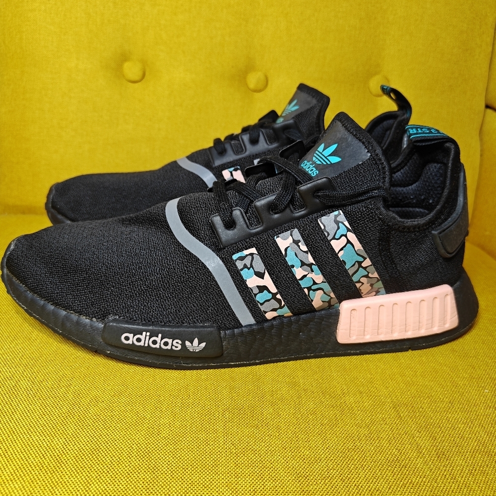 Adidas NMD Adidas NMD_R1 STLT Primeknit 'Aqua Pink Camo' Sneaker Mens Shoe Sz 13